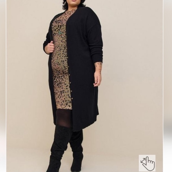 torrid Sweaters - Torrid black long buttoned cardigan sz 5X